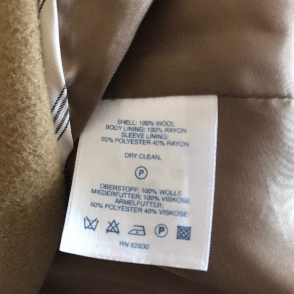 Lands’ End Men’s Tan Wool Overcoat Duster Size 42 - Picture 8 of 8